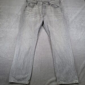 Levi's 501 Vintages 90s Straight Fit Gray Jeans Mens Actual Size 38x32